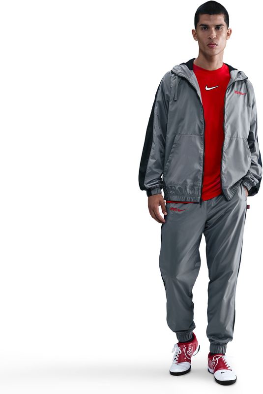 Nike Atletico Madrid Trainingspak Hooded Woven 2025-2026 Grijs Zwart Rood Wit