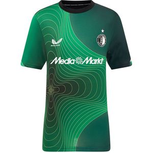 Castore Feyenoord Pre-Match Trainingsshirt 2024-2025 Kids Groen Zwart Wit