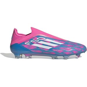 adidas F50 Elite Veterloze Gras Voetbalschoenen (FG) Blauw Roze Wit