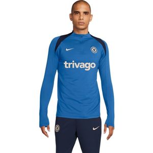 Nike Chelsea Strike Trainingstrui 1/4-Zip 2024-2025 Blauw Donkerblauw