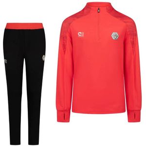 Cruyff Mellite Trainingspak 1/4-Zip Kids Rood Zwart