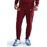 Nike FC Barcelona Club Fleece Joggingbroek 2025-2026 Donkerrood Geel