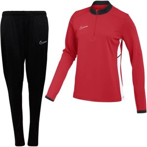 Nike Academy 25 Trainingspak 1/4-Zip Dames Rood Zwart Wit