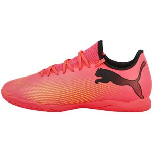 PUMA Future 7 Play Zaalvoetbalschoenen (IN) Roze Zwart Oranje