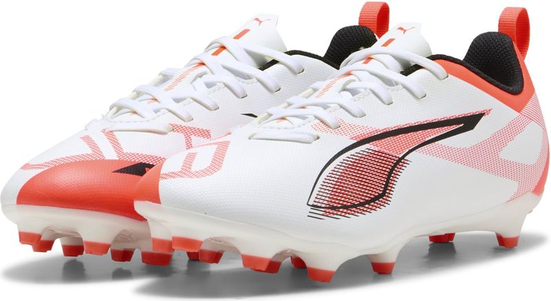 PUMA Ultra 5 Play Gras / Kunstgras Voetbalschoenen (MG) Kids Wit Zwart Rood