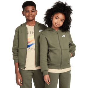 Nike Sportswear Club Fleece Vest Kids Olijfgroen Wit