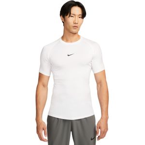 Nike Pro Ondershirt Korte Mouwen Wit Zwart