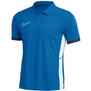 Nike - Academy 25 - Polo - Donkerblauw/Wit - 100% Polyester, Dri-FIT