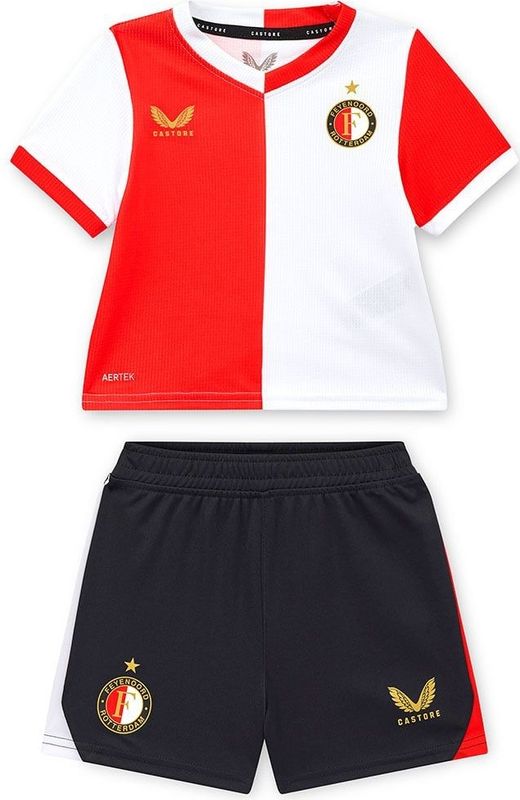 Castore - Feyenoord 2025/2026 - Thuis Baby Kit - Rood/Wit - Ademend Mesh