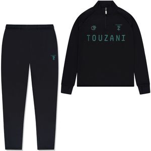 Touzani Platinum Bekko Trainingspak 1/4-Zip Kids Zwart Groen