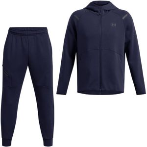 Under Armour Unstoppable Fleece Trainingspak Full-Zip Donkerblauw Zwart