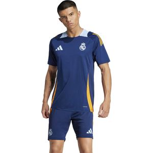 adidas Real Madrid Trainingsset 2024-2025 Donkerblauw Oranje Lichtblauw