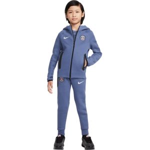 Nike Paris Saint-Germain Tech Fleece Trainingspak Full-Zip 2025-2026 Kids Blauw Wit