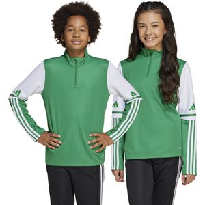 adidas - Squadra 25 - Trainingstrui - Groen Wit - 1/4-Zip Kids