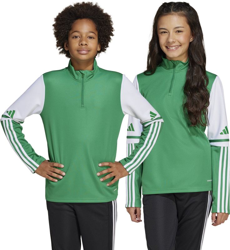 adidas - Squadra 25 - Trainingstrui - Groen Wit - 1/4-Zip Kids