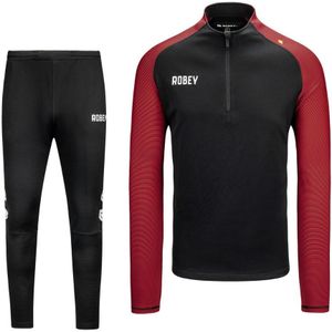 Robey Performance Half-Zip Trainingspak Zwart Rood