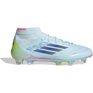 adidas F50 Elite Mid Gras Voetbalschoenen (FG) Lichtblauw Donkerblauw Geel