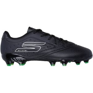 Skechers Razor 1.5 Gras Voetbalschoenen (FG) Kids Zwart Zilver Groen