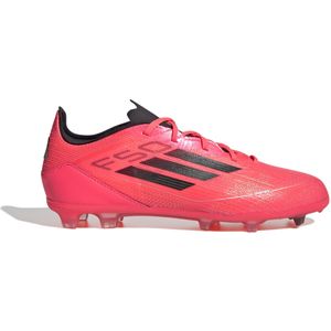 adidas F50 Pro Gras Voetbalschoenen (FG) Kids Felrood Zwart Zilver