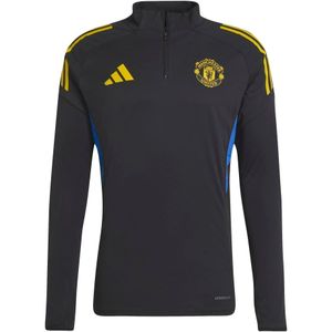adidas - Manchester United Trainingstrui 1/4-Zip - Kids - Zwart Blauw Geel