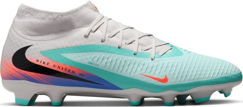 Nike Phantom 6 High Academy Gras / Kunstgras Voetbalschoenen (MG) Turquoise Zilver Oranje