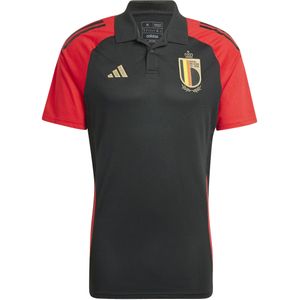 adidas België Polo 2024-2026 Zwart Rood Goud