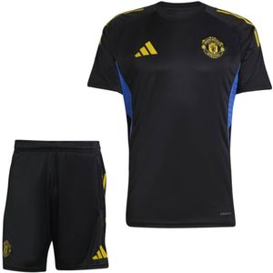 adidas Manchester United Trainingsset 2025-2026 Zwart Blauw Geel