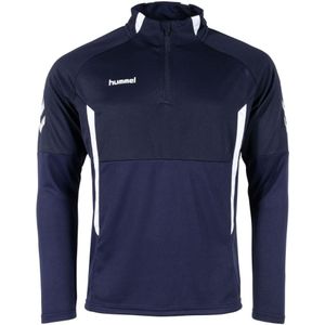 hummel Authentic 1/4-Zip Trainingstrui Donkerblauw Wit