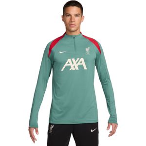 Nike Liverpool Strike Trainingstrui 1/4-Zip 2024-2025 Groen Rood