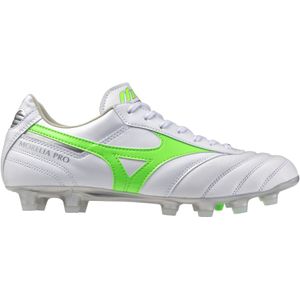 Mizuno Morelia II Pro Gras Voetbalschoenen (FG) Zilver Felgroen