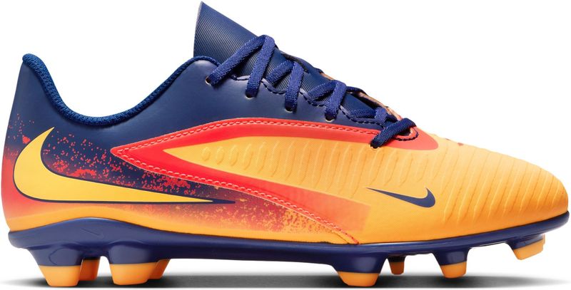 Nike - Phantom 6 Low Haaland Club - Voetbalschoenen - Donkerblauw Oranje Geel Rood