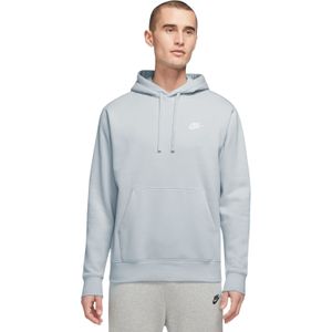 Nike Sportswear Club Fleece Hoodie Lichtgrijs Wit