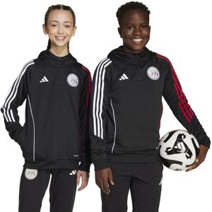 adidas Ajax Track Hoodie 2025-2026 Kids Zwart Wit Rood