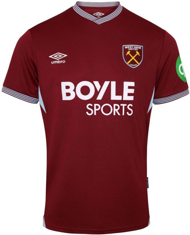 Umbro - West Ham United FC 2025/26 - Thuis Shirt - Rood - Heren