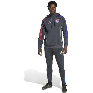 adidas Olympique Lyon Track Trainingspak Hooded 2025-2026 Donkergrijs Goud Rood Blauw