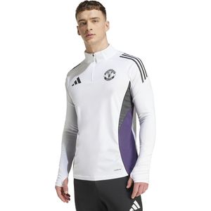 adidas - Manchester United Trainingstrui 1/4-Zip - Wit Zwart Paars