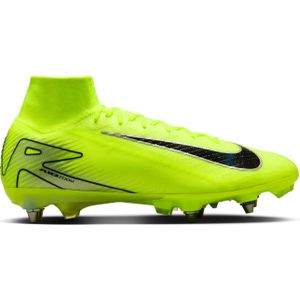 Nike Zoom Mercurial Superfly 10 Elite IJzeren-Nop Voetbalschoenen (SG) Neongeel Zwart Zilver