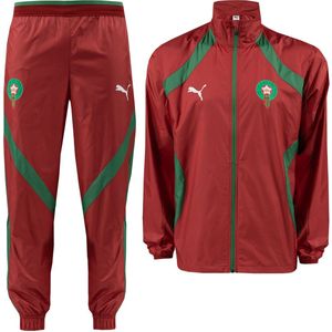 PUMA Marokko Pre-Match Trainingspak Woven 2024-2026 Rood Groen