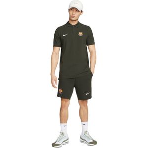 Nike FC Barcelona Tech Fleece Polo Trainingsset 2023-2024 Donkergroen Zwart Wit