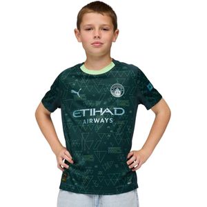 PUMA - Manchester City 4e Shirt 2025-2026 - Donkergroen - Kids