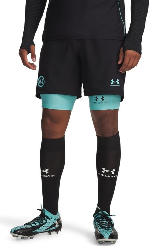 Under Armour - Challenger - Trainingsbroekje - Zwart - Turquoise