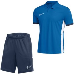 Nike Academy 25 Polo Trainingsset Blauw Donkerblauw Wit