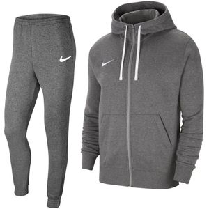 Nike Park 20 Fleece Full-Zip Trainingspak Donkergrijs Wit