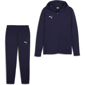 PUMA teamFINAL Casuals Trainingspak Full-Zip Donkerblauw Zilver