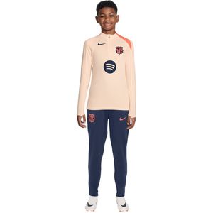 Nike FC Barcelona Strike Trainingspak 1/4-Zip 2025-2026 Kids Oranje Donkerblauw