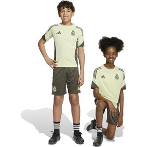 adidas Real Madrid Trainingsset 2025-2026 Kids Lichtgroen Grijs