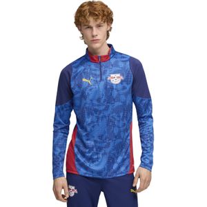 PUMA RB Leipzig Trainingstrui 1/4-Zip 2025-2026 Blauw Donkerblauw Rood