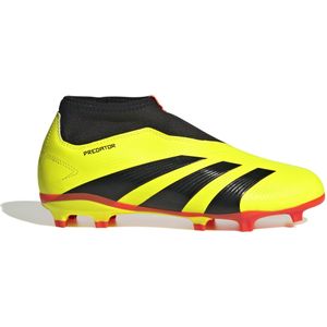 adidas Predator League Veterloze Gras Voetbalschoenen (FG) Kids Felgeel Zwart Rood