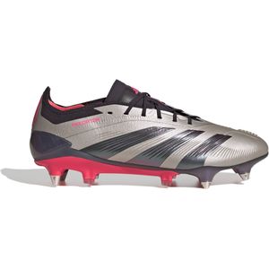 adidas Predator Elite IJzeren-Nop Voetbalschoenen (SG) Zilver Zwart Roze