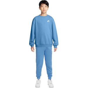 Nike Sportswear Club Fleece Crew Trainingspak Kids Blauw Wit